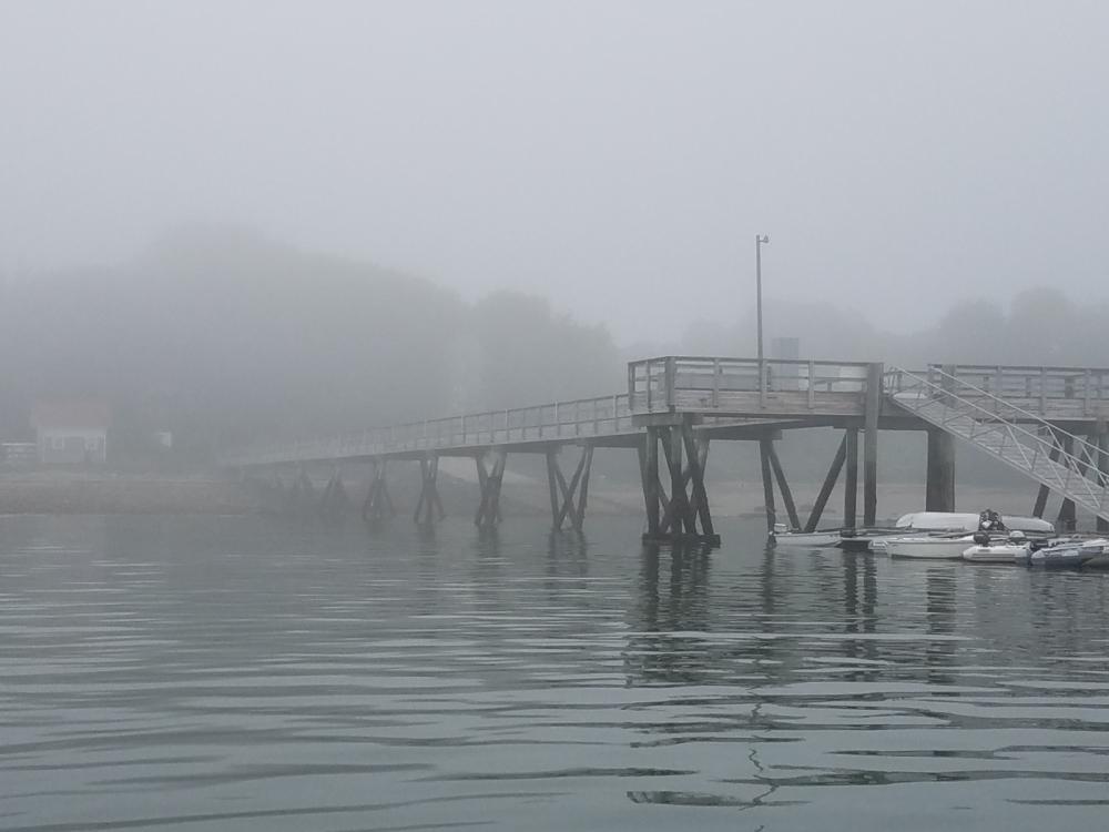 Fog in Rockland, Maine, USA